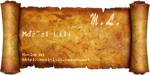 Mözl Lili névjegykártya