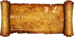 Mözl Lili névjegykártya