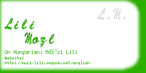 lili mozl business card